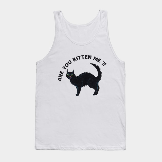 Are you kitten me?! Cat design Tank Top by Kireiimono